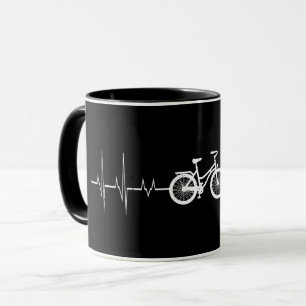 Caneca Batimento Cardíaco de Ciclo- Bicicleta Com Amor