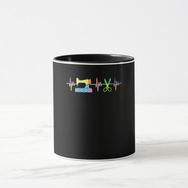 Caneca Batimento Cardíaco de Costura do Filtro - Pente (Centro)