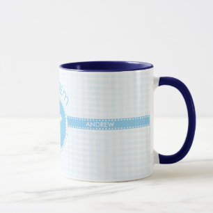 Caneca Batismo Azul Criança de Deus, Personalizável