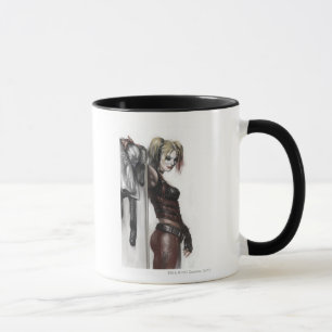 Caneca Batman Arkham   Ilustração de Harley Quinn
