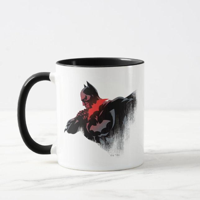 Caneca Batman Batarang Carmesim (Esquerda)