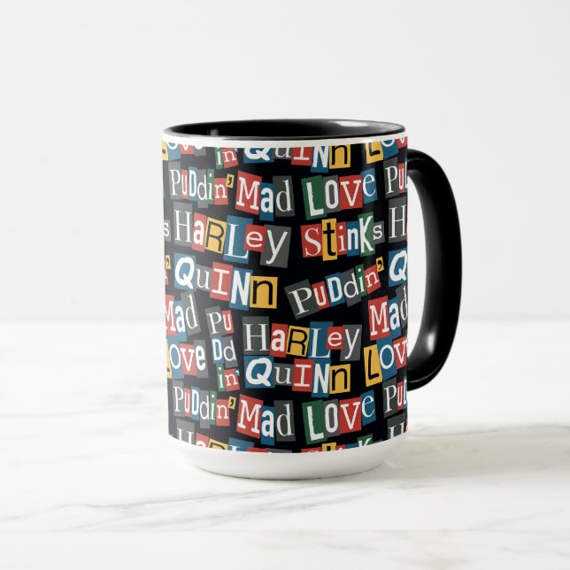 Caneca Batman | Harley Quinn Ransom Note Style (Frente Esquerda)