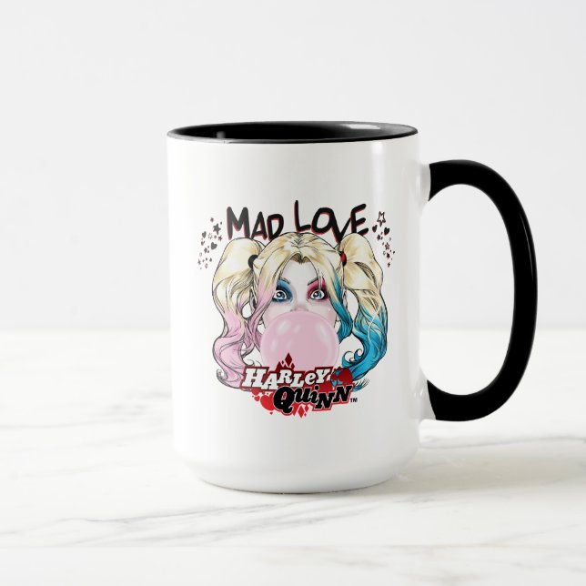Caneca Batman | Mad Love Harley Quinn Chewing Bubble Gum (Direita)