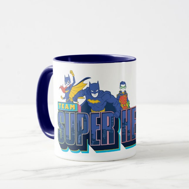 Caneca Batman | Super Heróis da Equipe (Frente Esquerda)