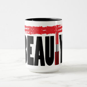 Caneca Batom da tipografia da beleza