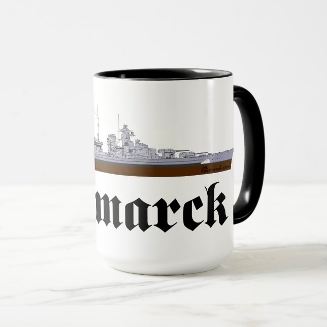 Caneca Battleship Bismarck Mug (Frente Esquerda)