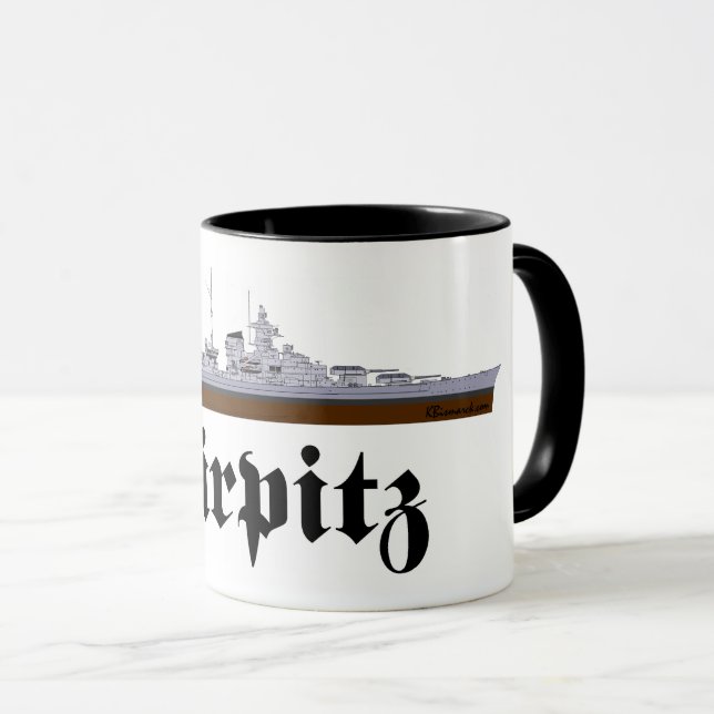 Caneca Battleship Tirpitz Mug (Frente Esquerda)