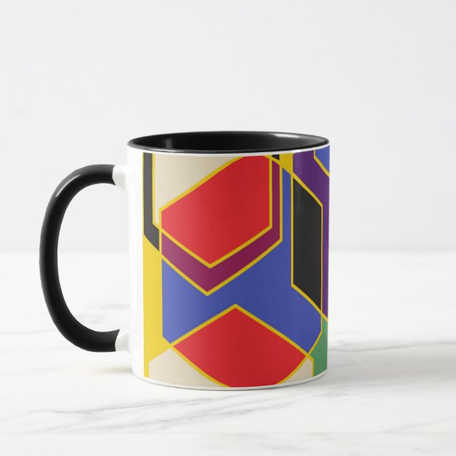 Caneca Bauhaus Hexágonos (Esquerda)