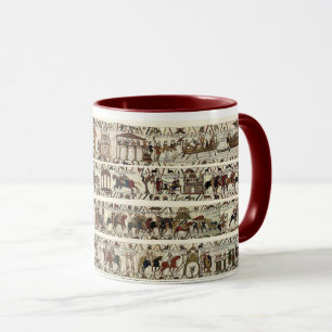 Caneca BAYEUX TAPESTRY 1066 Batalha de Hastings, Medieval