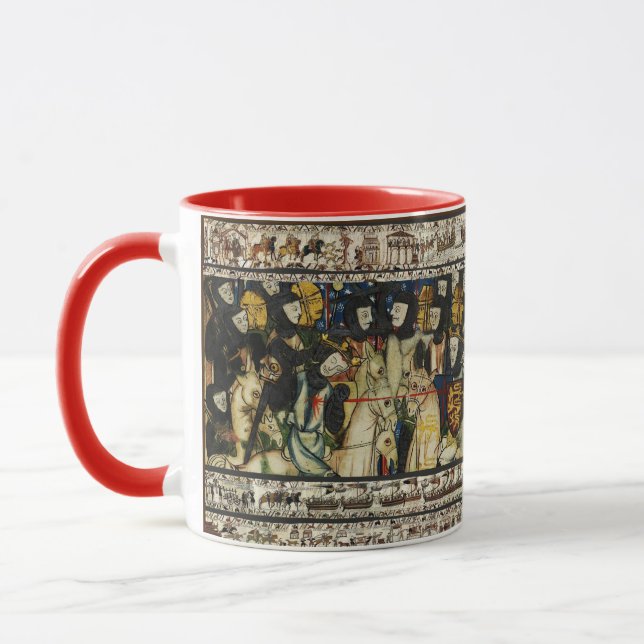 Caneca BAYEUX TAPESTRY 1066 Morte do Rei Harold (Esquerda)