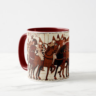CANECA BAYEUX TAPESTRY NORMAN ARMY, KNIGHTS HORSEBACK