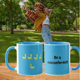 Caneca Be a non-conformist Cute Motivational Ducks