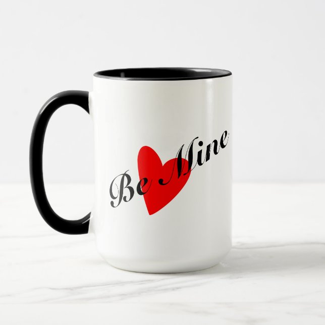 Caneca Be Mine Valentine - Presente de Café para E (Esquerda)