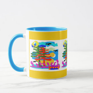Caneca BEACHES - Sol e Surf - Austrália - Amarelo
