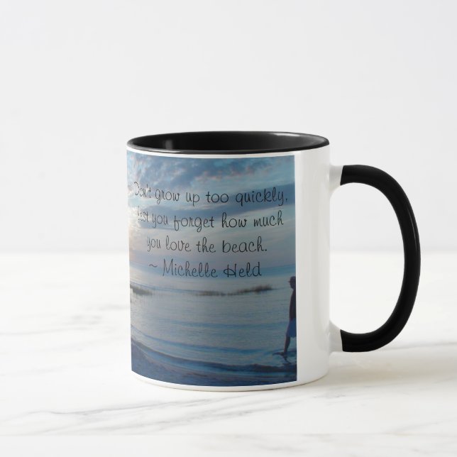 Caneca Beachy Coffee Mug com citação inspiracional (Direita)