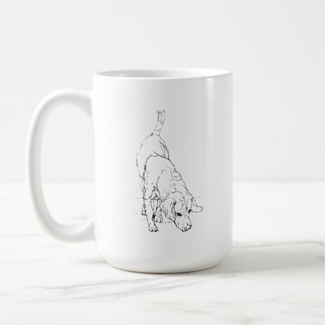Caneca Beagle – Caneca de Café com Cachorro Desenh (Esquerda)