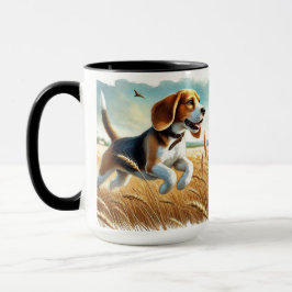 Caneca Beagle Correndo Pela Taça De Café De Campo
