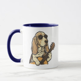 Caneca Beagle Hippie Tocando Violão