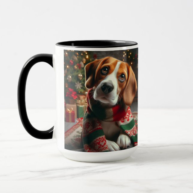 Caneca Beagle "Papais noeis Definem Bom" Coffee Mug (Esquerda)