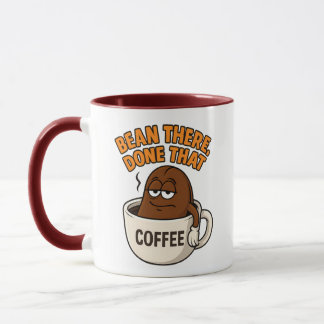 Caneca Bean Lá, Feito Isso, Design De Café Engraçado