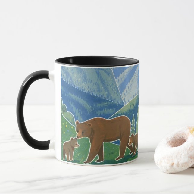 Caneca Bear Family in the Valley Mug (Com Donut)