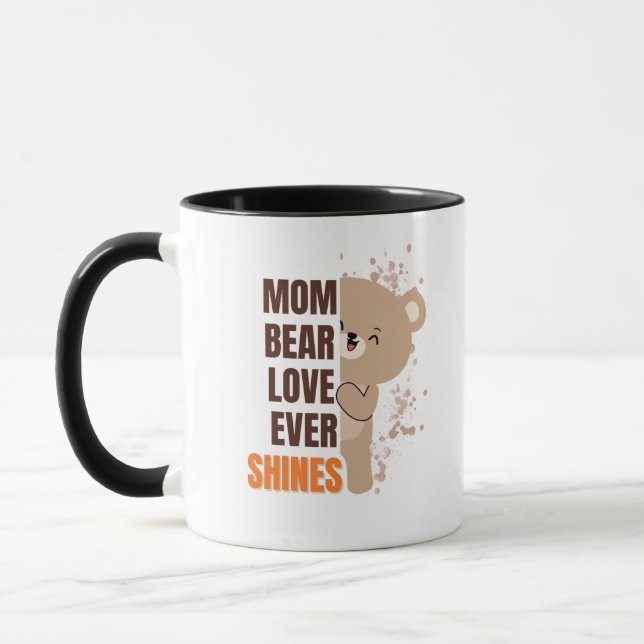 Caneca bear-mom Cute Graphic Design (Esquerda)