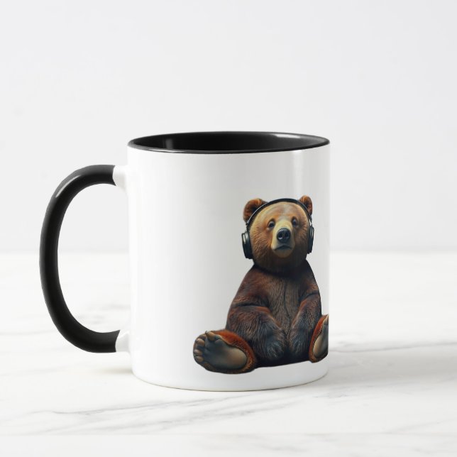 Caneca Bear Wearing Headphones (Esquerda)
