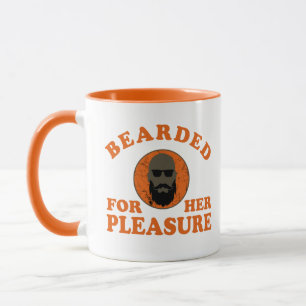 Caneca Bearded cita barba engraçada dizendo presentes