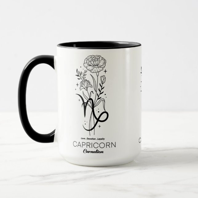 Caneca Beautiful Birth Month /Zodiac Sign/Capricorn (Esquerda)
