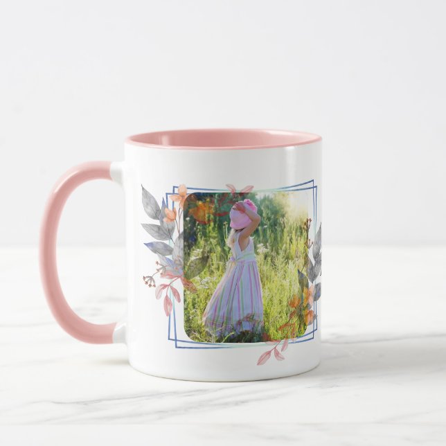 Caneca beautiful flower photo frame (Esquerda)