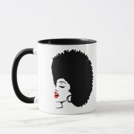 Caneca Beautiful Red Lip Afro Mug