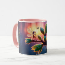 Beautiful spring nature with miniature pixie art