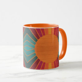 Caneca Beautiful Sunny Sun Rays Southwestern Folk Art