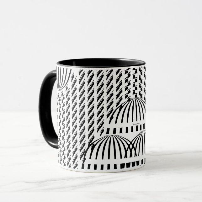 Caneca Beba os domínios preto e branco (Frente Esquerda)