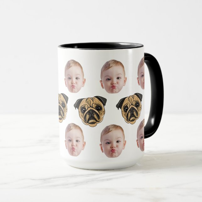 Caneca Bebê Cachorro Marido Engraçado pelos Avós Aniversá (Frente Esquerda)