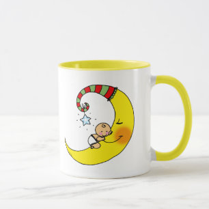 Caneca Bebê de sono na lua