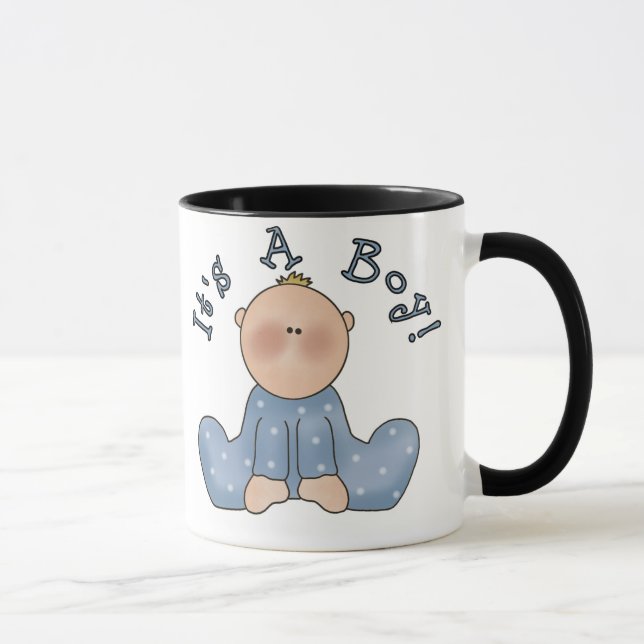 Caneca Bebê em macacão É um Menino (Direita)