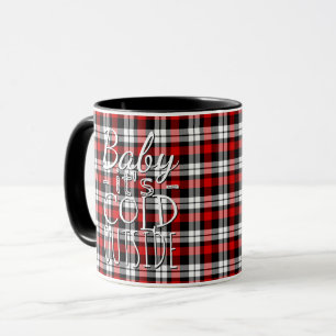 Caneca Bebê preto vermelho seu teste padrão exterior fr