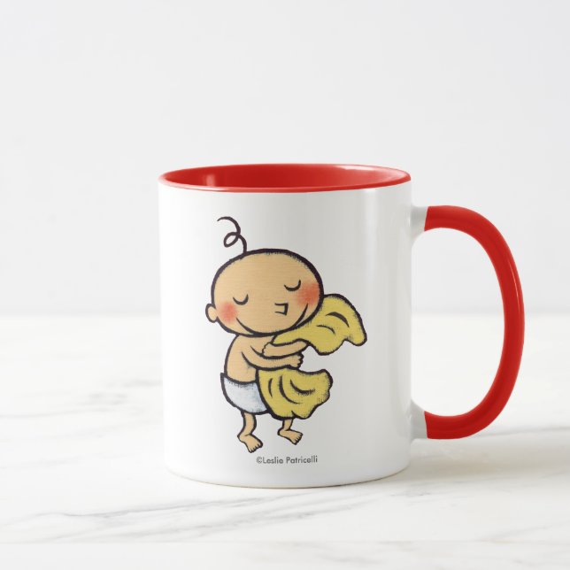 Caneca Bebê que abraça a cobertura amarela macia (Direita)