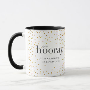 Caneca bebedeira do sip hooray bolinhas de ouro elegante 