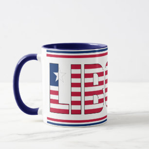 Caneca "Bebendo com a Libéria" Café Patriótico