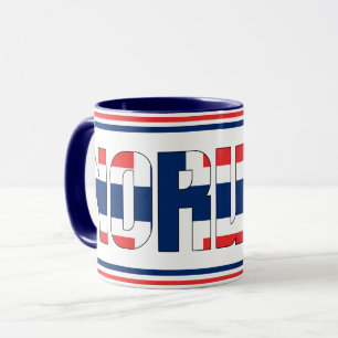 Caneca Bebendo com Café Patriótico da Noruega