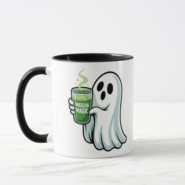 Caneca Bebendo Fantasma do Spookie Halloween Matcha Drink (Esquerda)