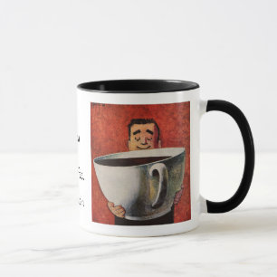 Caneca Bebendo Vintage Happy Man Taça Gigante de Café
