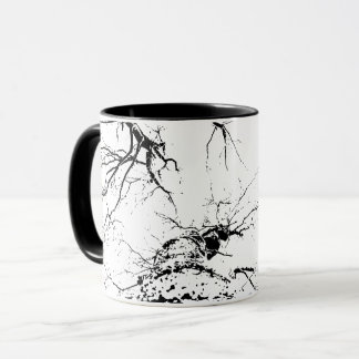 Caneca Bebendos com copas de árvores de pássaros