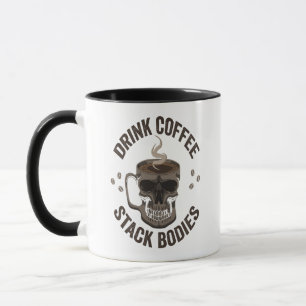 Caneca Beber Corpos De Pilha De Café Maldita Coffeine Crâ