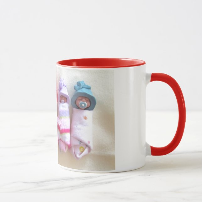 Caneca Bebês da argila, chapéus do duende, sono, (Direita)