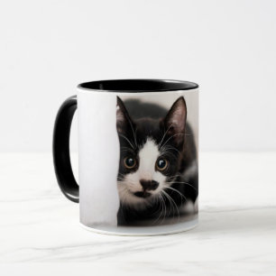 Caneca Bebês Mais Pobres Black & White Kitten
