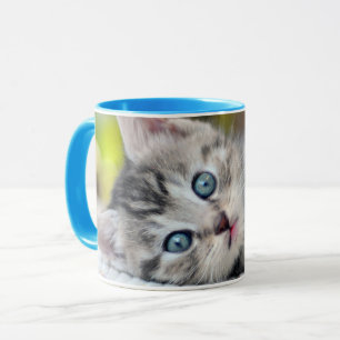 Caneca Bebês Mais Pobres   Gatinho Com Olhos Azuis