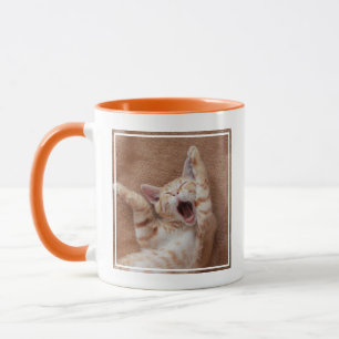 Caneca Bebês Mais Pobres Ginger Kitten Yawning